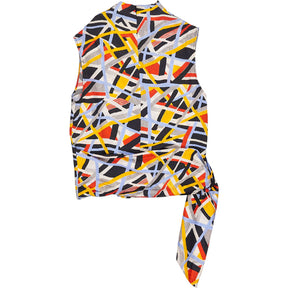 Topshop Boutique Multicolour Geometric Sleeveless Top