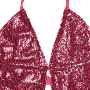 Motel Pink Sequin Runita Top