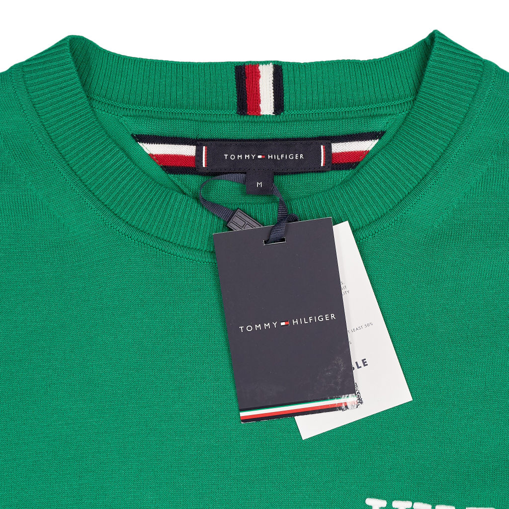 Tommy Hilfiger Green Monotype Tipped Sweatshirt