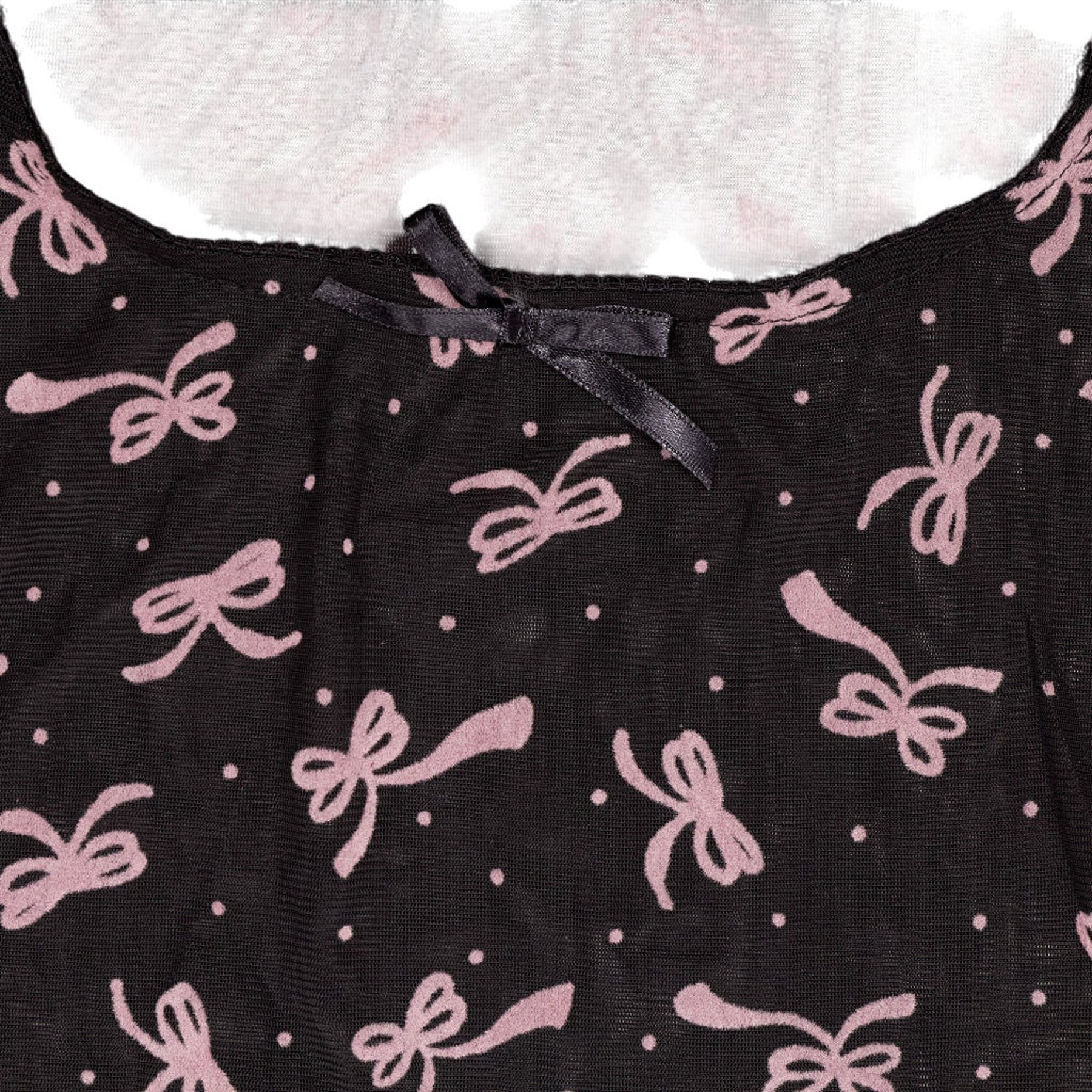 Motel Black Ditsy Ribbon Amati Top