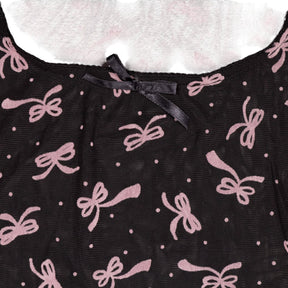 Motel Black Ditsy Ribbon Amati Top