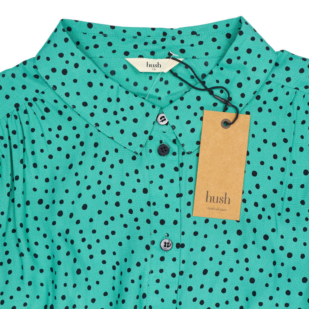 Hush Green Polka Dot Selena Shirt