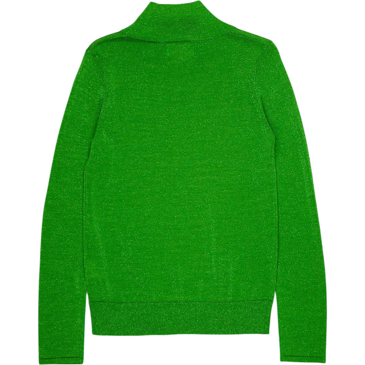 Wyse Green Remi Metallic Roll Neck Jumper