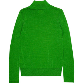Wyse Green Remi Metallic Roll Neck Jumper
