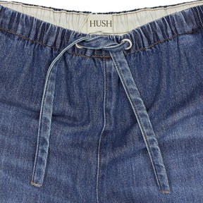 Hush Blue Wide Leg Denim Trousers