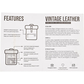 Berliner Bags Brown Leather Backpack
