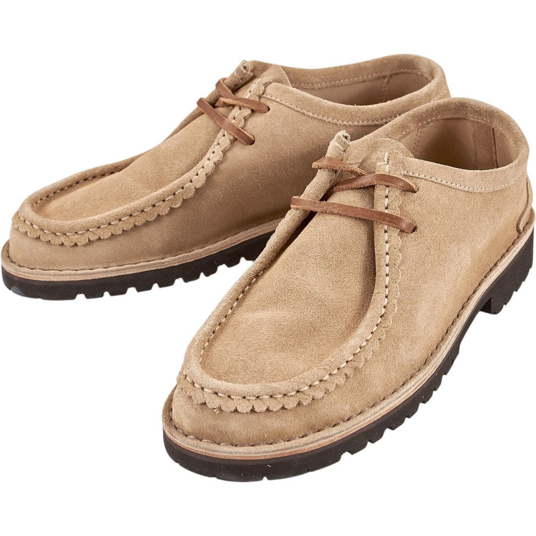 Fracap Beige Suede Moccasin Shoes