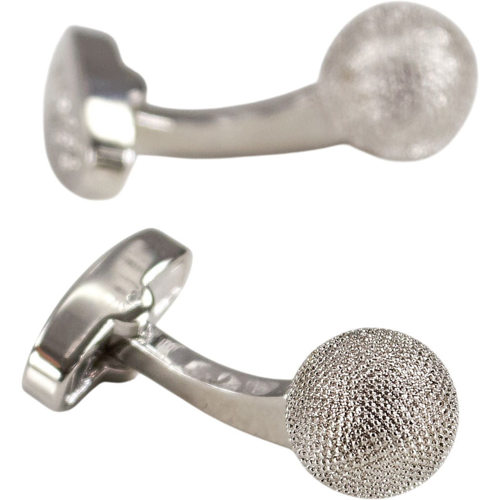 Moss Silver Textured Cufflinks