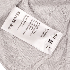 SRVC Grey Overturned Long Sleeve Crop Knit