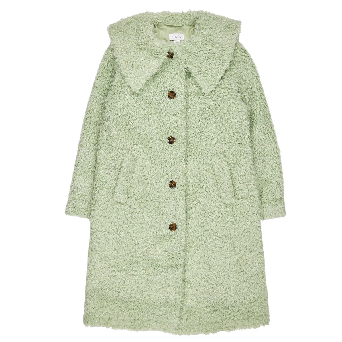Aligne Wasabi Galway Oversized Teddy Coat
