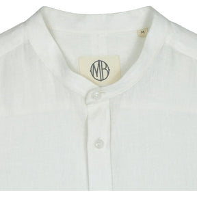 MB White Linen Long Sleeve Shirt