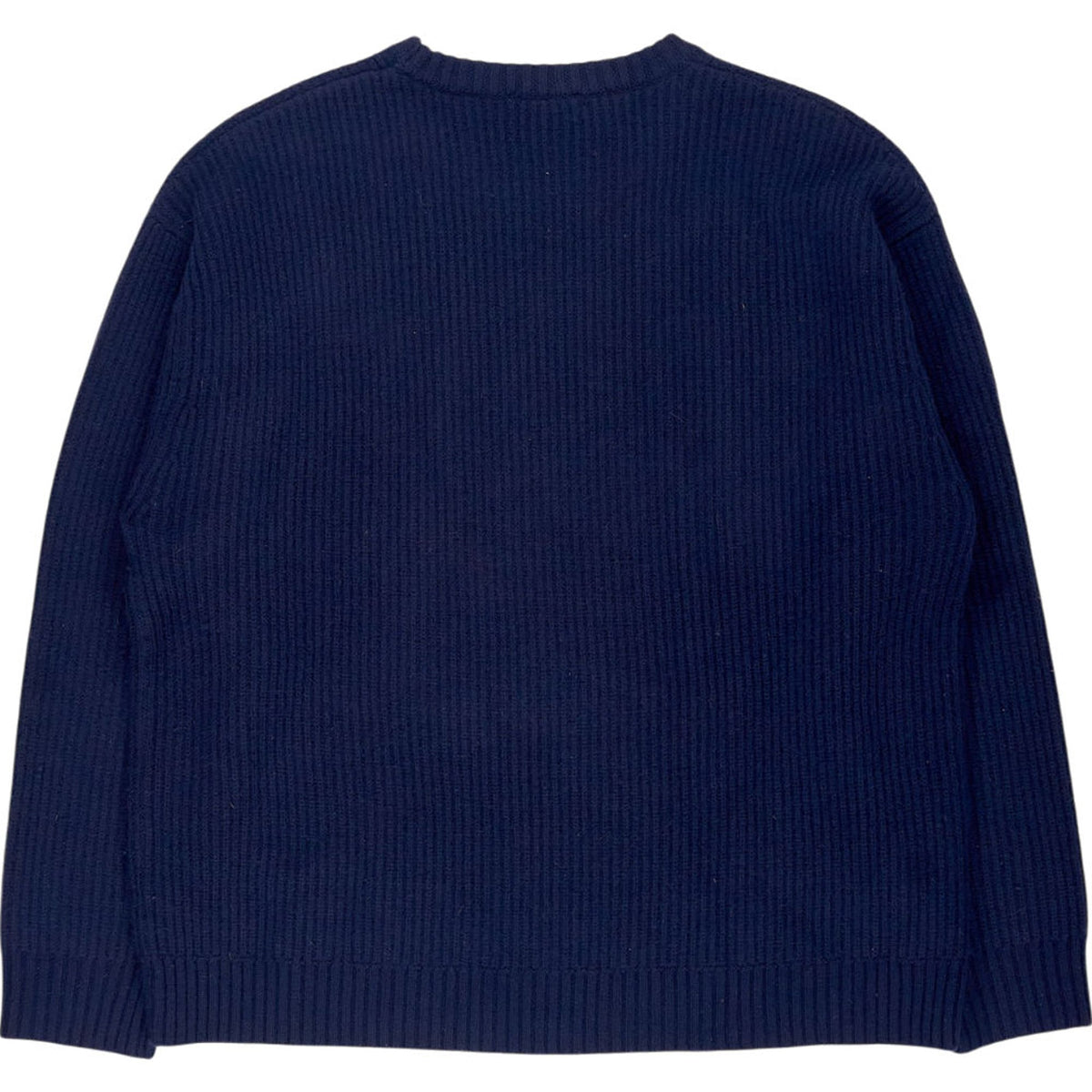 YMC Navy Ribbed Knit Jumper M