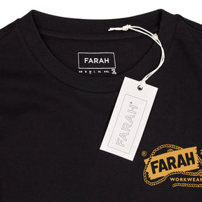 Farah Black Worden Graphic Long Sleeve Tee