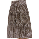 Ba&sh Metallic Brown Pleated Skirt