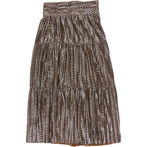 Ba&sh Metallic Brown Pleated Skirt
