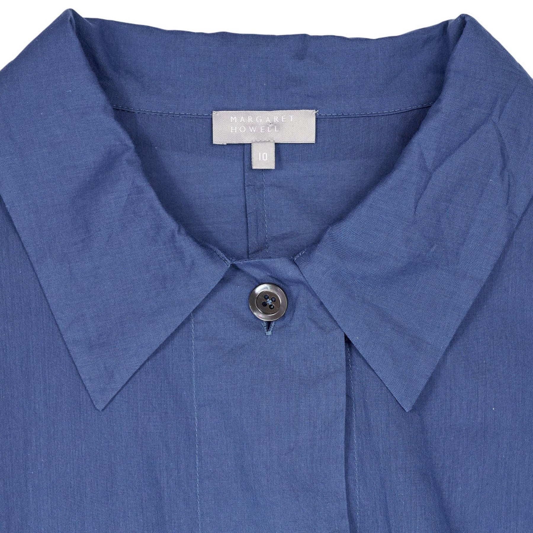 Margaret Howell Blue Button-Up Dress