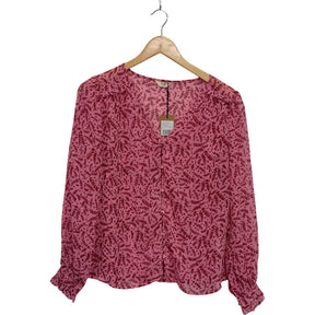 Hush Pink Ditsy Floral Lucy Blouse