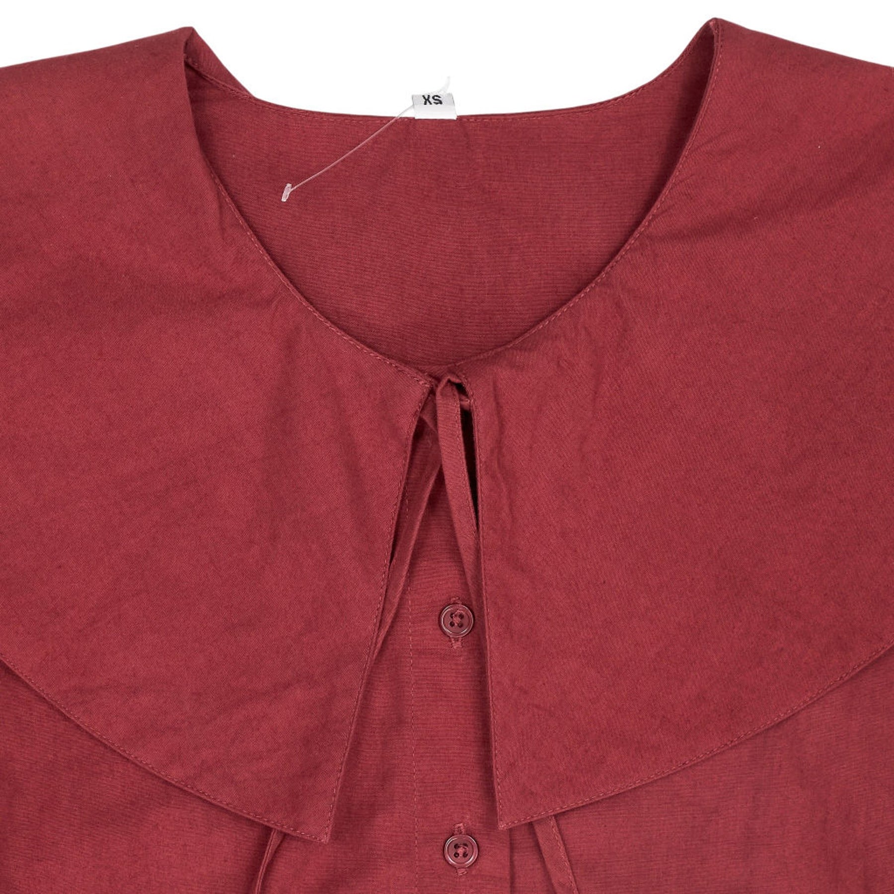 OMNES Red Helena Blouse Poplin