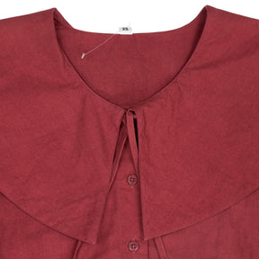 OMNES Red Helena Blouse Poplin