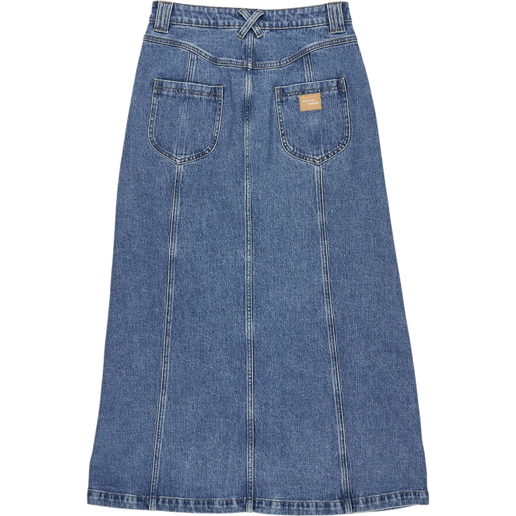 seventy + mochi Blue Denim Midi Skirt