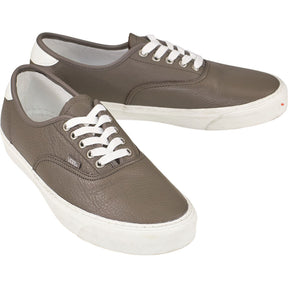 Vans Grey/Green Leather Trainers