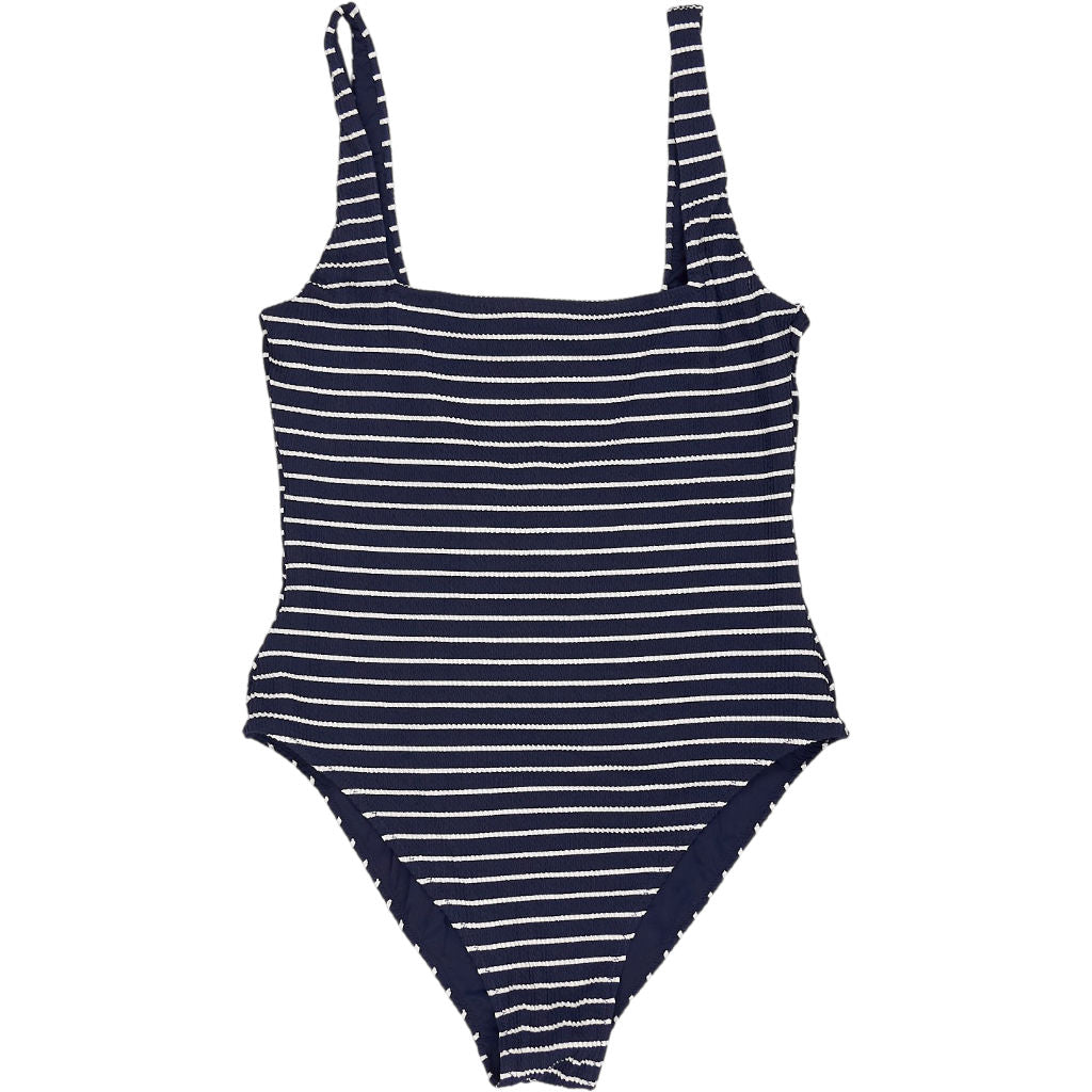 Hush Navy White Lola Stripe Scoop Swimsuit