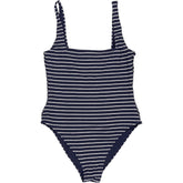 Hush Navy White Lola Stripe Scoop Swimsuit