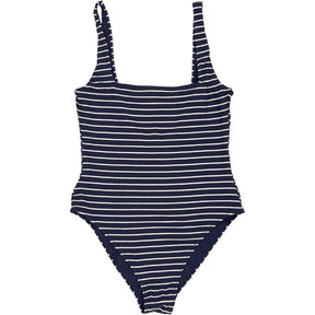 Hush Navy White Lola Stripe Scoop Swimsuit