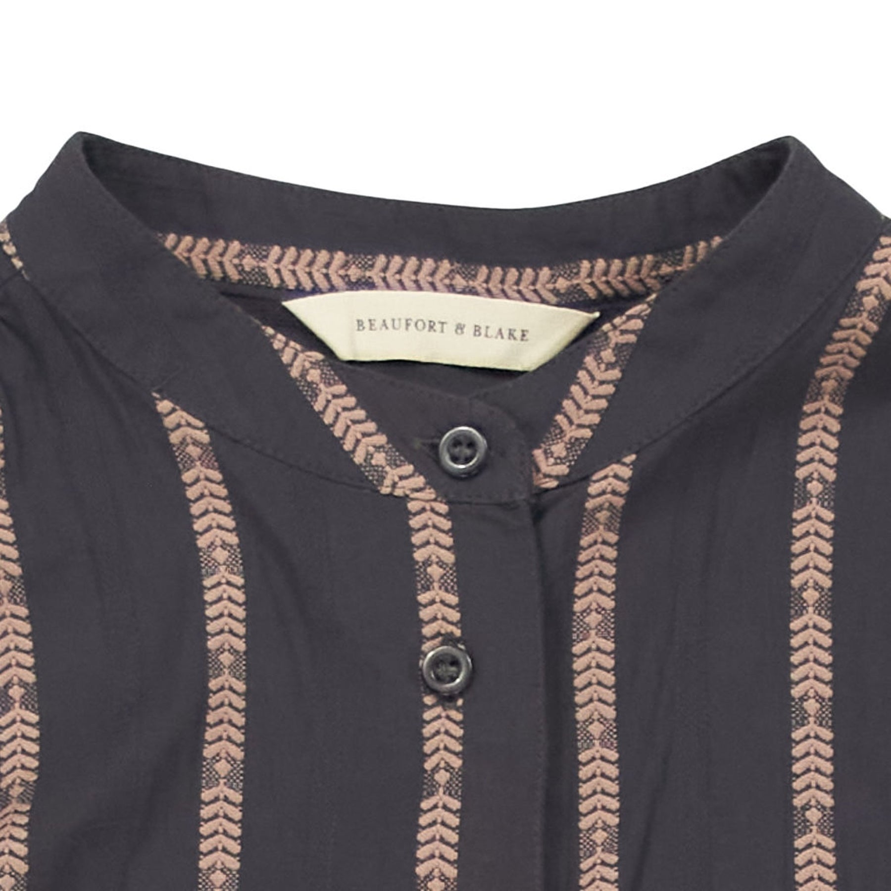 Beaufort & Blake Navy Stripe Dobby Top