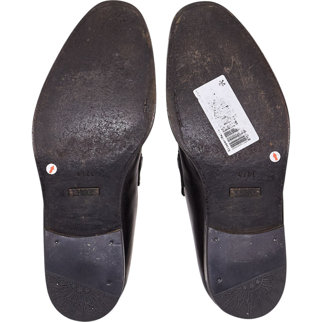 Gucci Black Leather Loafers