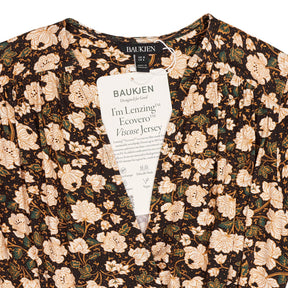 Baukjen Black Woodland Floral Wrap Top