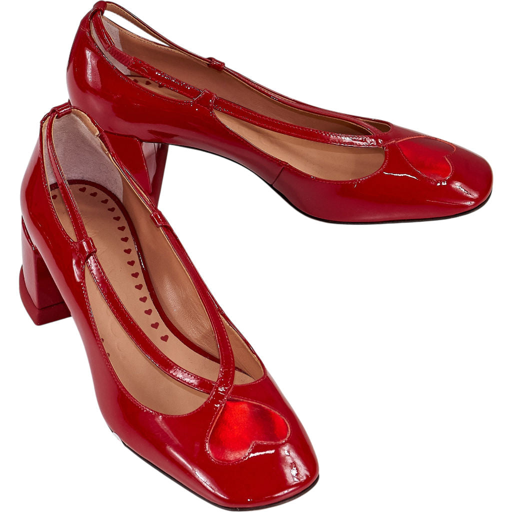 Max & Co Red Patent Leather Heels