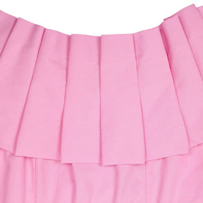 River Island Pink Off-Shoulder Pleated Dress