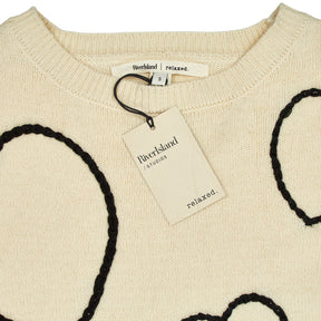 River Island Cream Heart Sweater