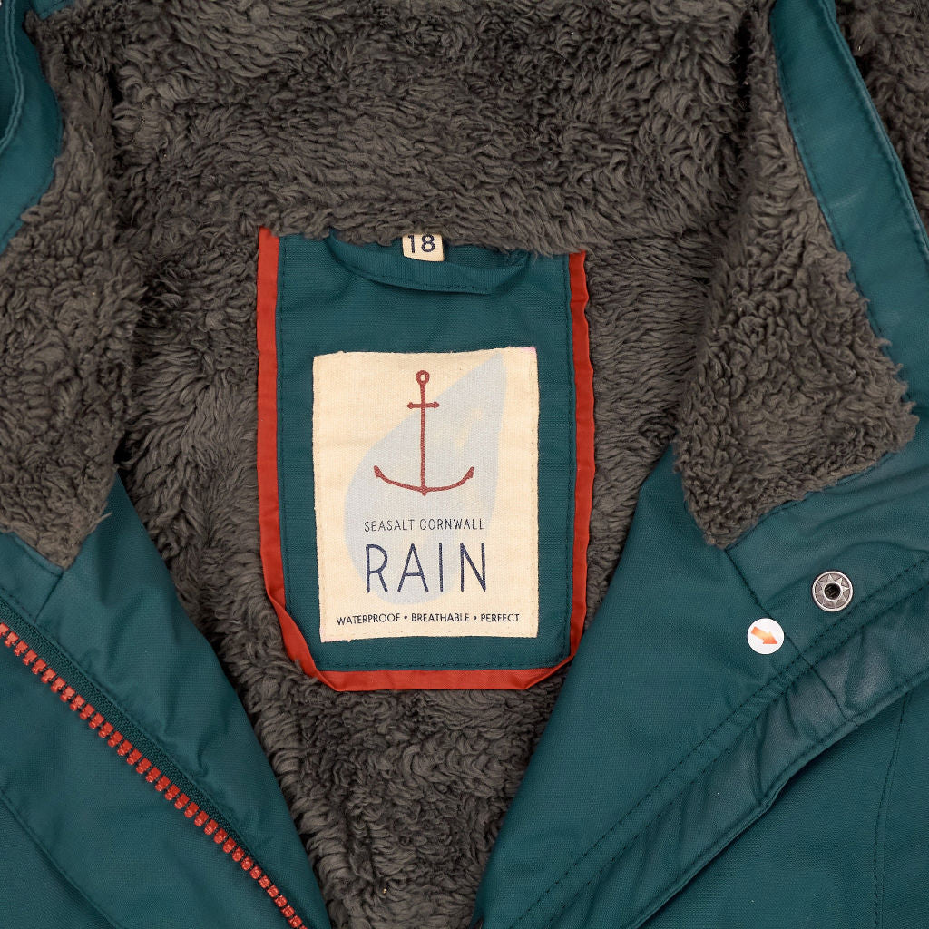 Seasalt Cornwall Teal Rain Jacket