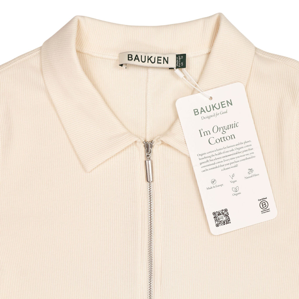 Baukjen Antique White Organic Cotton Zip Top