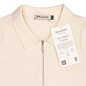 Baukjen Antique White Organic Cotton Zip Top