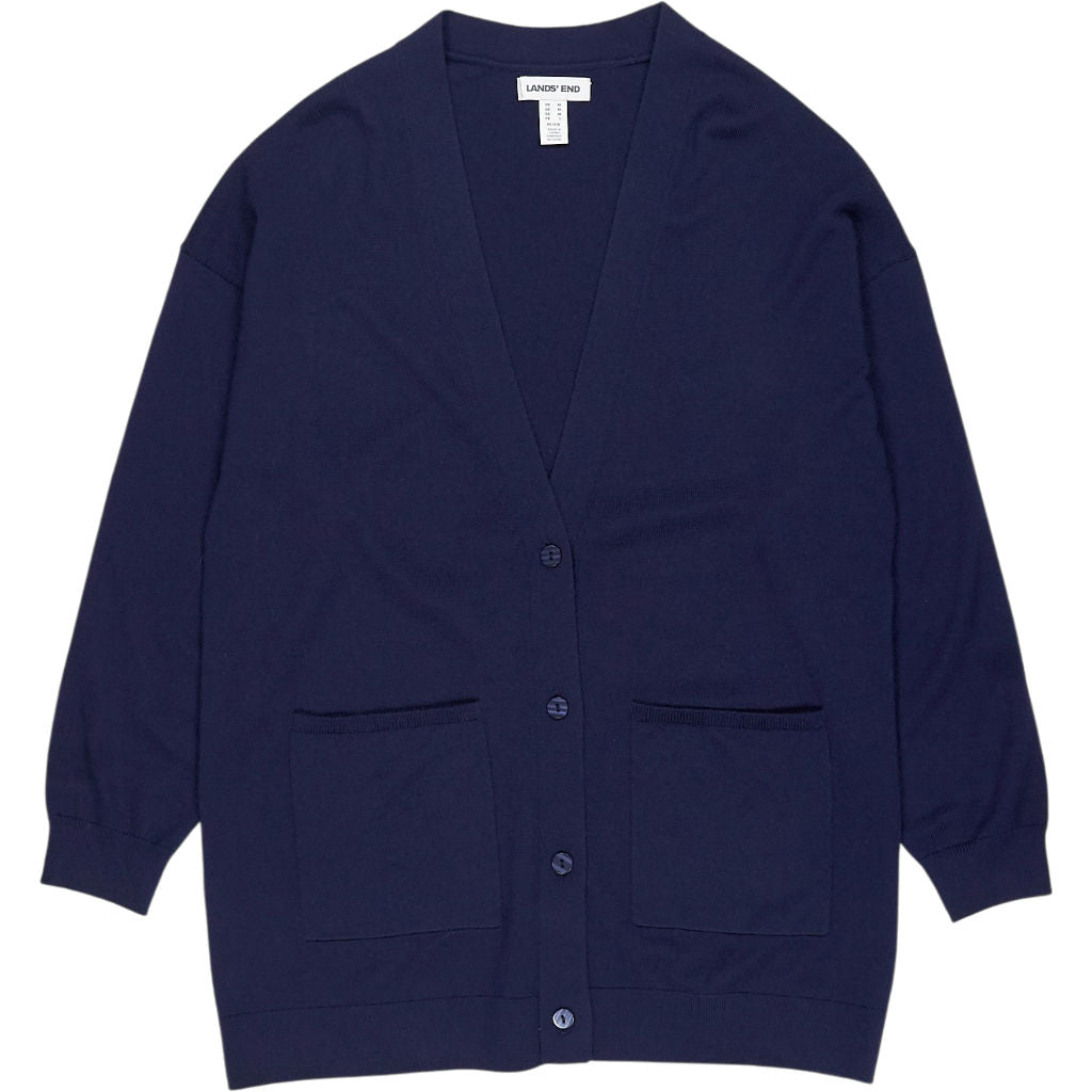Lands' End Navy Cardigan Petite