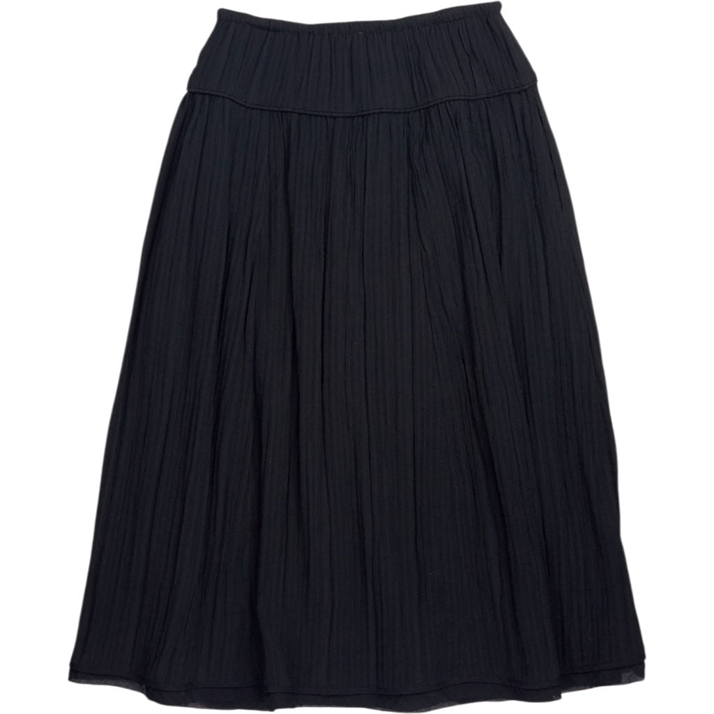 Hush Black Gathered Detail Midi Skirt