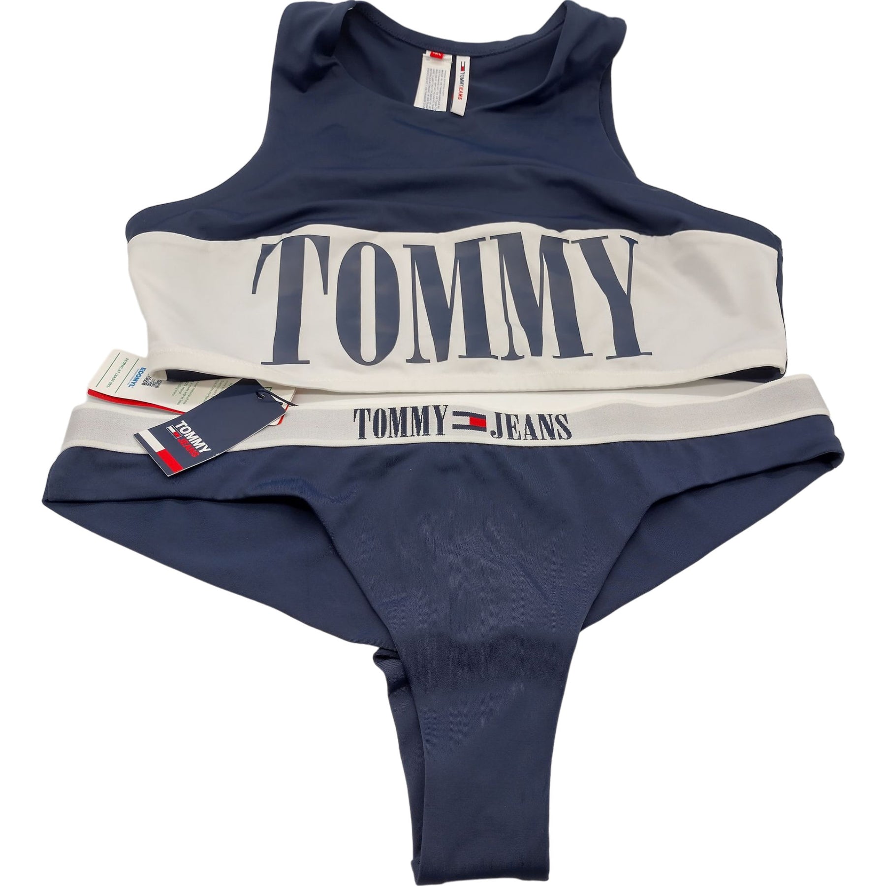 Tommy Jeans Blue Two-Piece Bikini Set