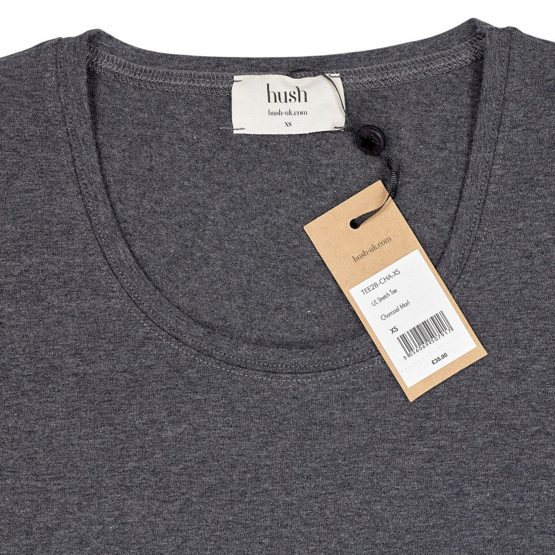Hush Charcoal Marl Long Sleeve Tee