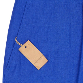 Anderson & Sheppard Blue Linen Shorts