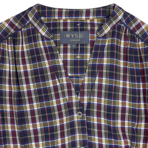 Wyse Multi Cota Check Belted Dress