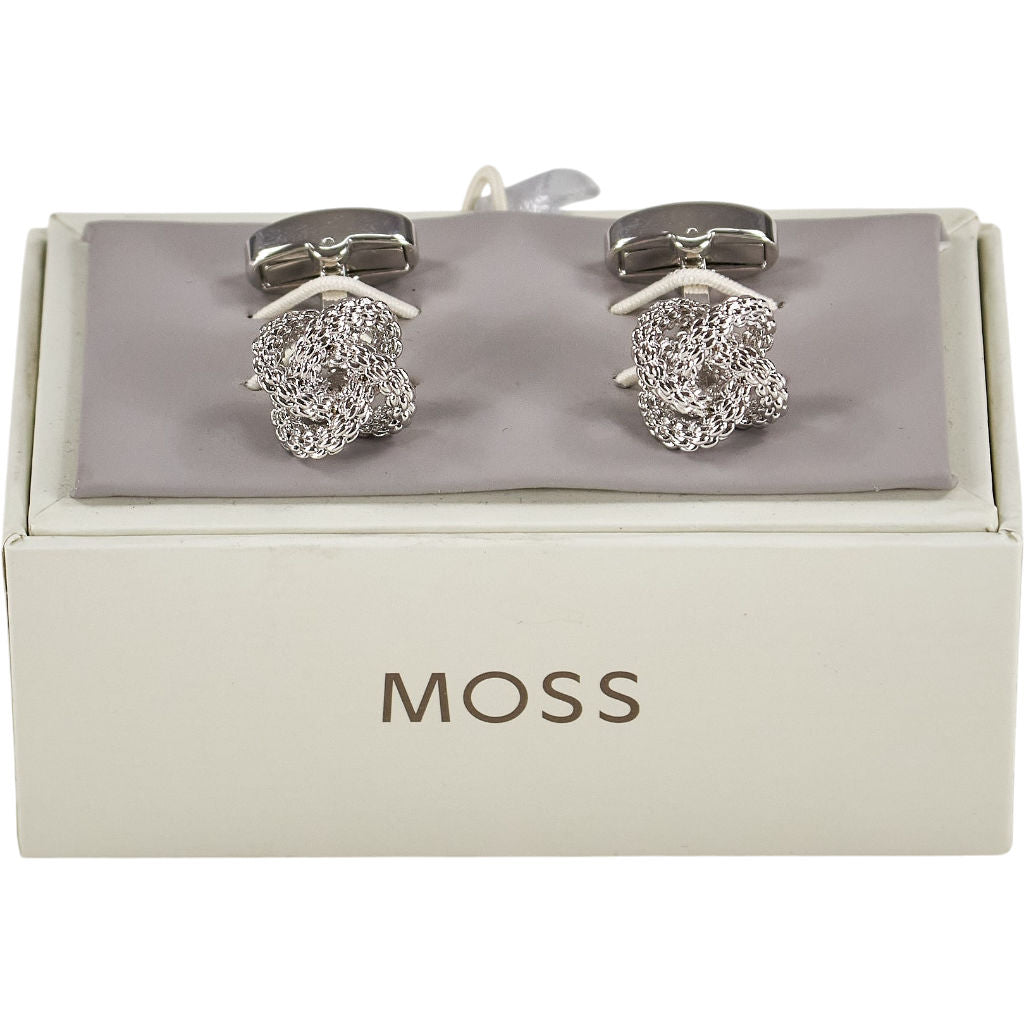 Moss Silver Tone Cufflinks