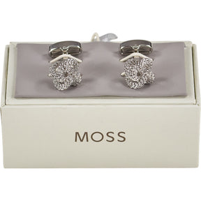 Moss Silver Tone Cufflinks