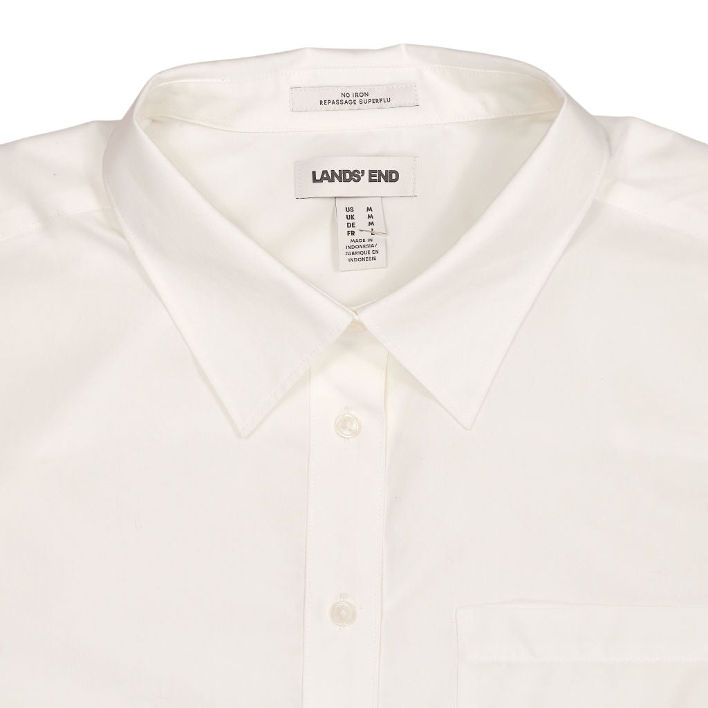 Lands' End White No Iron Shirt