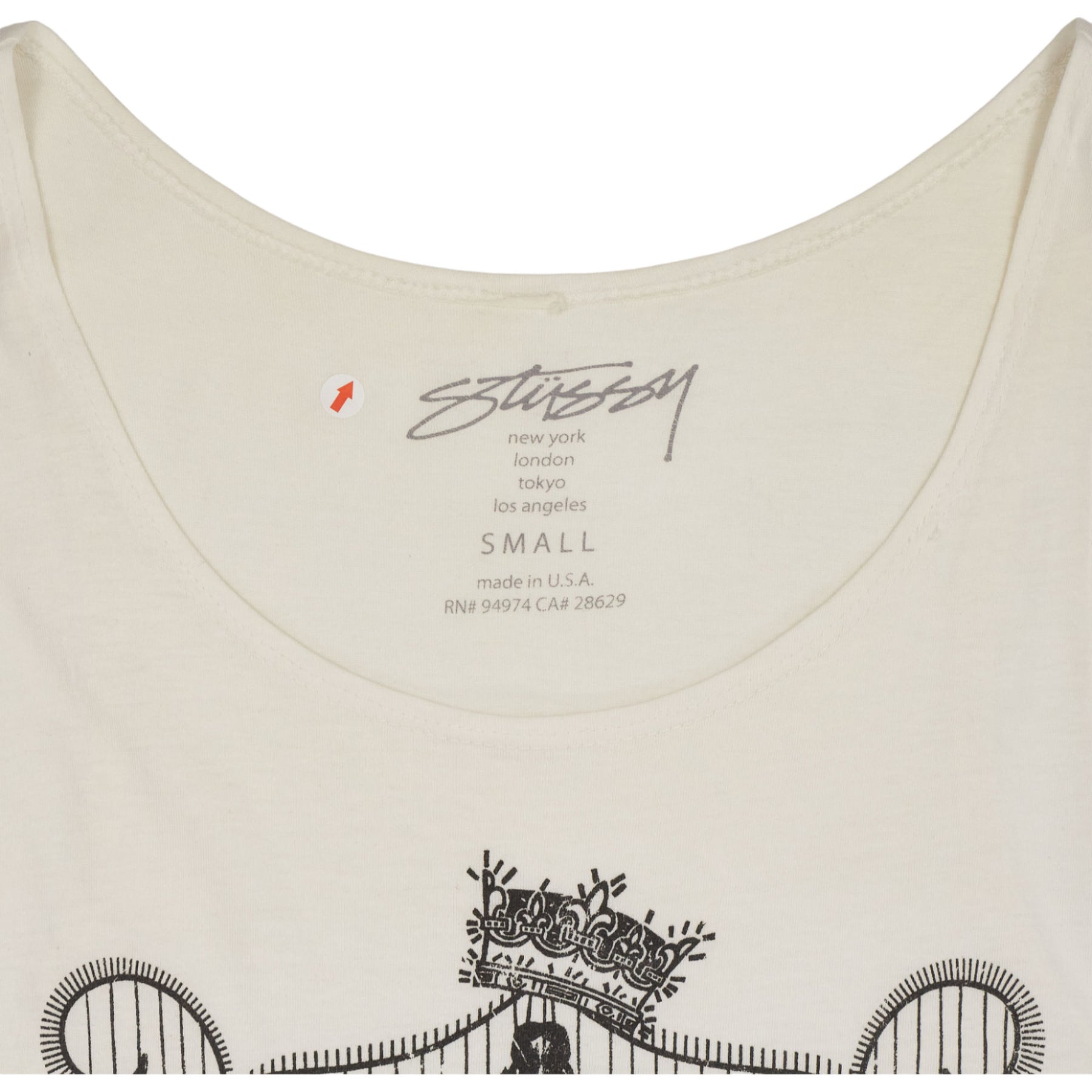 Stussy White Tank Top Small