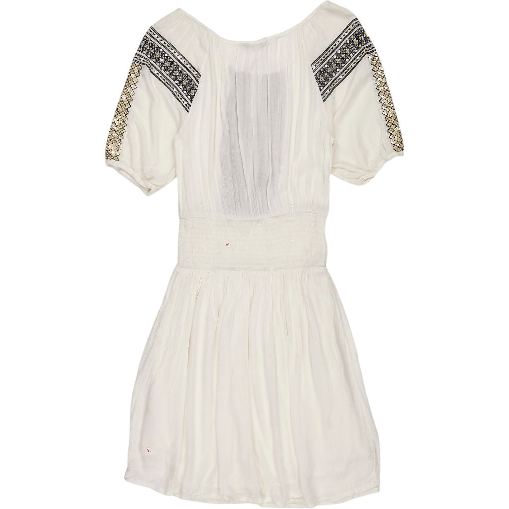 Biba White Embroidered Boho Dress