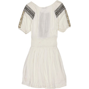 Biba White Embroidered Boho Dress