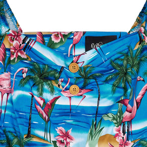 Collectif Blue Flamingo Dolores Swing Dress